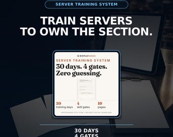 Restaurant Server Training Manual: FOH Onboarding & Service Guide