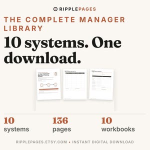 Restaurant Operations System Bundle: 10 Manager Toolkits + Excel Workbooks