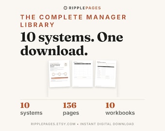Restaurant Operations System Bundle: 10 Manager Toolkits + Excel Workbooks