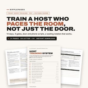 Host Training Manual & Checklist | 14-Day Restaurant Hostess Onboarding Program (PDF + Editable Word)
