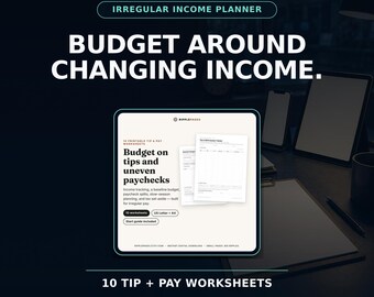 Irregular Income Budget Planner: Printable Variable Income Workbook