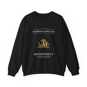 Mushroom Foraging Department Nature Club Crewneck, Original Field Guide Art Gift