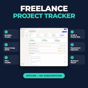 Freelance Tracker, Offline HTML Project Dashboard With Profit Tracking