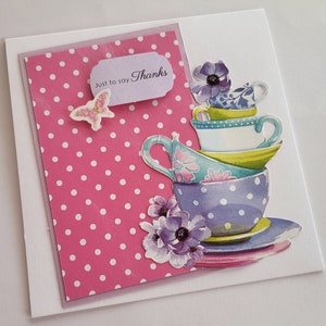 Danke, Karte- Rosa, Cups