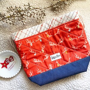 Knitting Project Bag | Reindeer Games