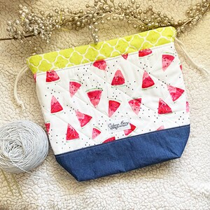 Knitting Project Bag | Watermelon Seeds