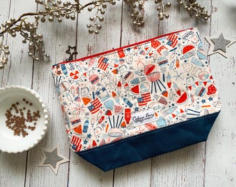 Knitting Project Bag | 4th of July Barbecue