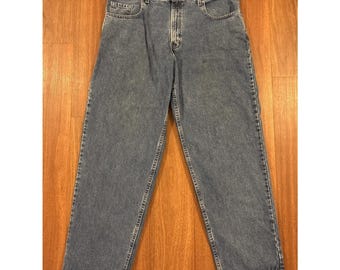 Vintage Levi's Silvertab Loose Fit Baggy Blue Denim Jeans 36x32 Made In USA