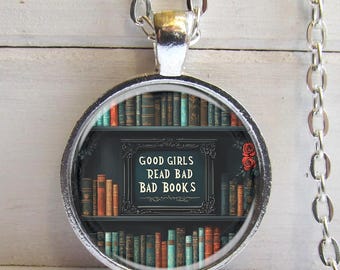 Joyas de libros, collar de libros, las chicas buenas leen libros malos