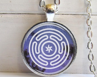 Wheel Of Hekate Pendant, Goddess Jewelry