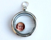 Floating Locket Photo Charm, Customized Photo Floating Charm, Photo Jewelry