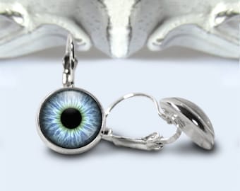 Eye Earrings, Dragon's Eye Earrings, Leverback, Gift For Her