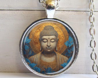 Buddha Necklace, Meditation Jewelry, Zen Gift