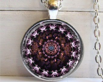 Mandala Pendant, Soothing Art Mandala Necklace, Mandala Jewelry