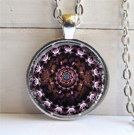 Mandala Pendant, Soothing Art Mandala Necklace, Mandala Jewelry