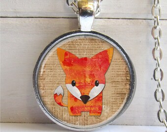 Fox Pendant, Cute Fox Necklace, Fox Jewelry