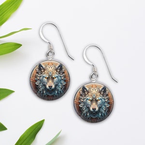 Wolf Earrings, Gift For Wolf Lover, Mystical Animal Jewelry