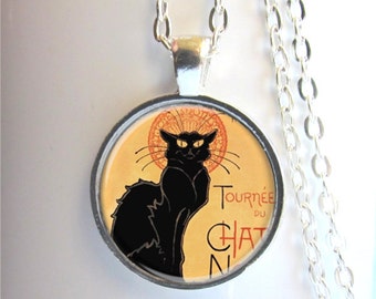 Black Cat Pendant, Cat Jewelry, Cat Lovers Gift