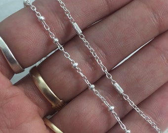 Permanent Jewelry Supplies-Bulk Chain by the Foot-925 Sterling Silver Permanent Jewelry Chains-Satellite Chains-Jewelry Making Chains