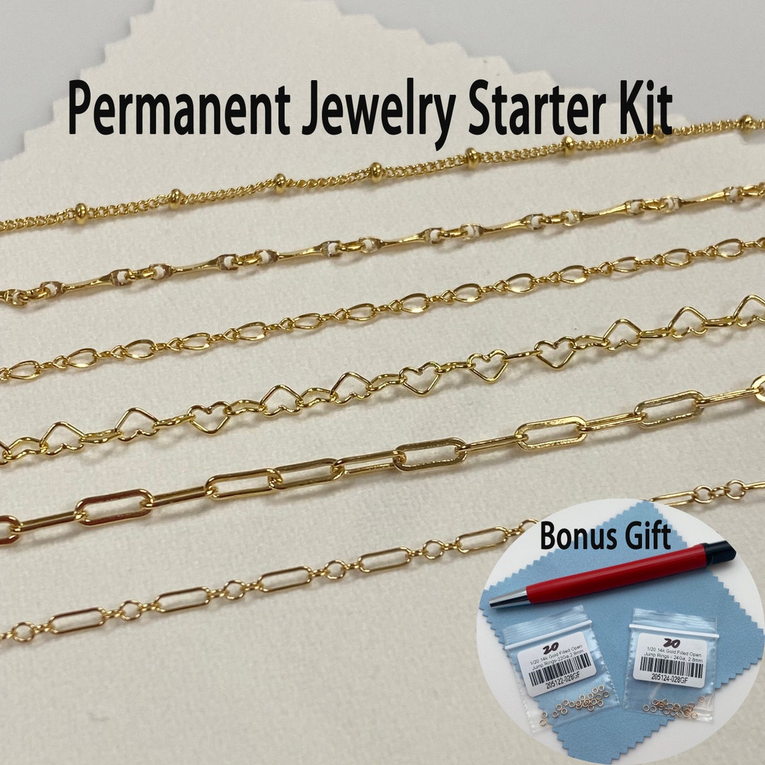 Permanent Jewelry Starter Kit-14k Gold Filled Chain Starter  Package-permanent Jewelry Chain by the Foot-jewelry Supply Chain With Bonus  Gift 