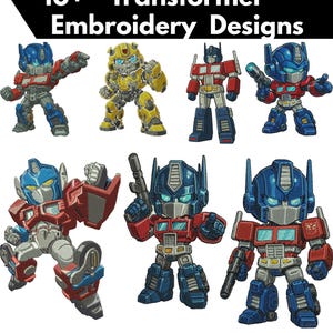 Transformer Robot Embroidery Designs Bundle (pes, dst, jef, vp3, xxx, hus)