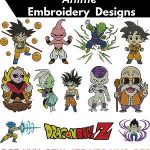 Anime Embroidery Designs, Japanese Manga Characters, Kawaii Art (Digital Files)