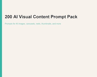AI Image Prompts for Content Creators | 200 Midjourney and DALL-E Visual Prompts