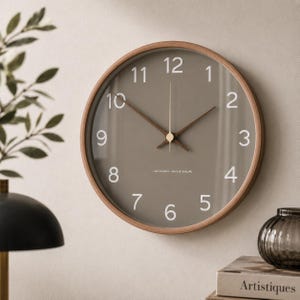 Orologio da parete scandinavo in cristallo, design nordico moderno, complemento d'arredo silenzioso per soggiorno e ufficio.
