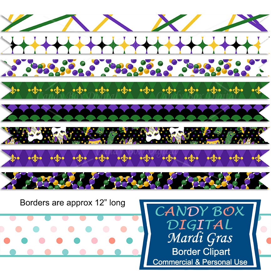 mardi gras ribbon nearby