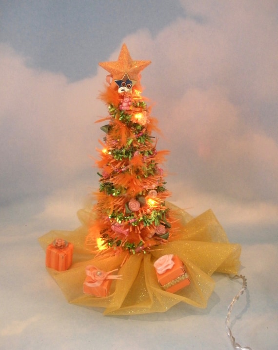Battery Operated Mini Christmas Tree / Mini Ceramic Battery Powered Christmas Tree | Ceramic