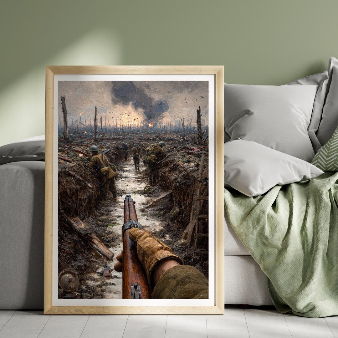 Antique Battlefield Painting - Etsy