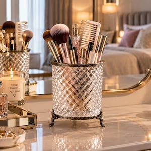 Antique makeup organizer
