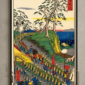 Kawanabe Kyōsai – Tōkaidō Meisho no Uchi: Nanko. Japanese ukiyo-e print