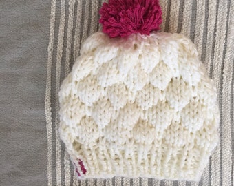 Bumble Beanie, knit hat bubble stitch, winter knits