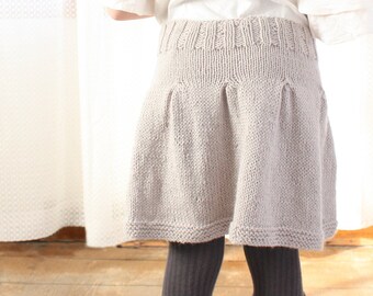 Girls Basic Knit Skirt pattern, girls knits, knits for baby, knit pattern