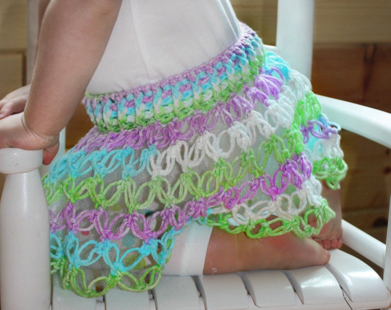 Baby Girl Crochet PATTERN Crochet Skirt, Crochet Clothes, Lovers Knot Pattern, Solomon's Knot, PDF Instant Download 102 image 2