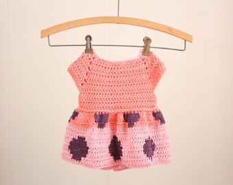 Girl Crochet Sweater Baby Crochet Pattern Baby Girl Clothes Crochet Baby Sweater Polka Dots Top Down Sweater Shrug Pattern #104