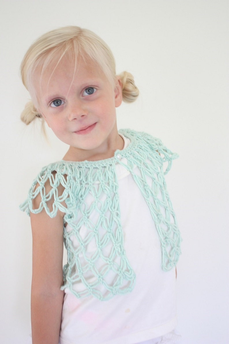 PATTERN Toddler Baby Girl Clothes Sweater Shrug Shirt, Crocheted, Lovers Knot 105 image 2