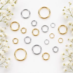 100pcs PVD Stainless Steel Open Jump Rings Jewelry Connectors for DIY Jewelry Making