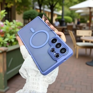 Funda magnética mate para Samsung, translúcida y a prueba de golpes para Galaxy S24, S25, S26 Ultra Plus, con cubierta de carga inalámbrica MagSafe.
