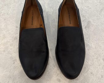 Damesmaat 6 Lucky Brand zwarte loafers van zacht leer