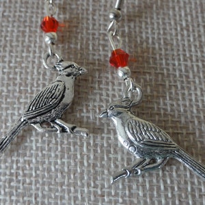 Cardinal Earrings