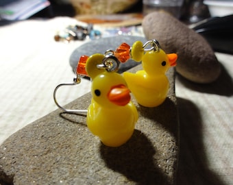 Yellow Rubber Ducky Earrings