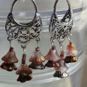 Cranberry Floral Earrings