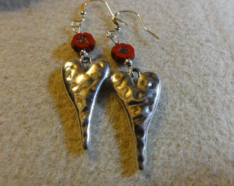 Silver Heart Earrings