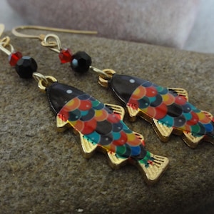 Multicolor Fish Earrings