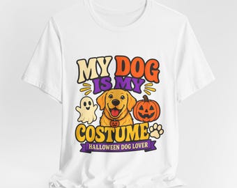 Maglietta di Halloween per amanti dei cani / Maglietta con costume da fantasma e zucca per Golden Retriever