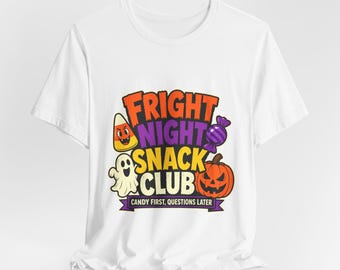 Maglietta Fright Night Snack Club / Zucca Fantasma Caramelle di Halloween