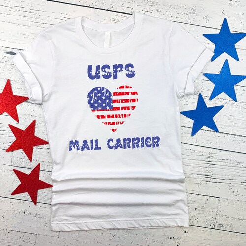 USPS Mail Carrier Distressed Star Flag SVG Digital Download Etsy