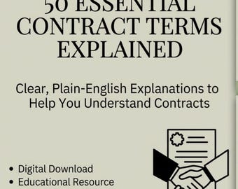 契約に関する50の必須用語を分かりやすく解説｜法律用語集（PDF）｜ビジネス＆フリーランサー向けガイド｜デジタルダウンロード